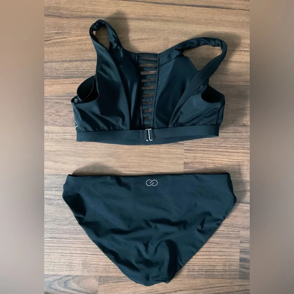CALIA Black Bikini High Neck Sports Style - Picture 3 of 6